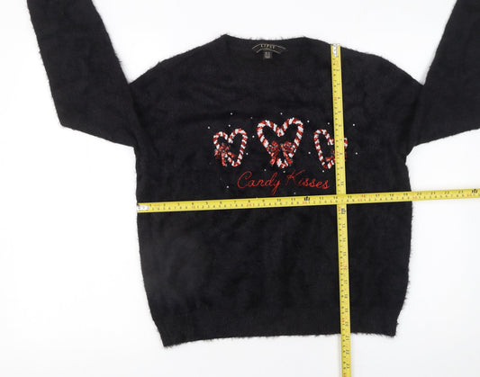 Womens UK Size 14 Lipsy Black Pullover Jumper