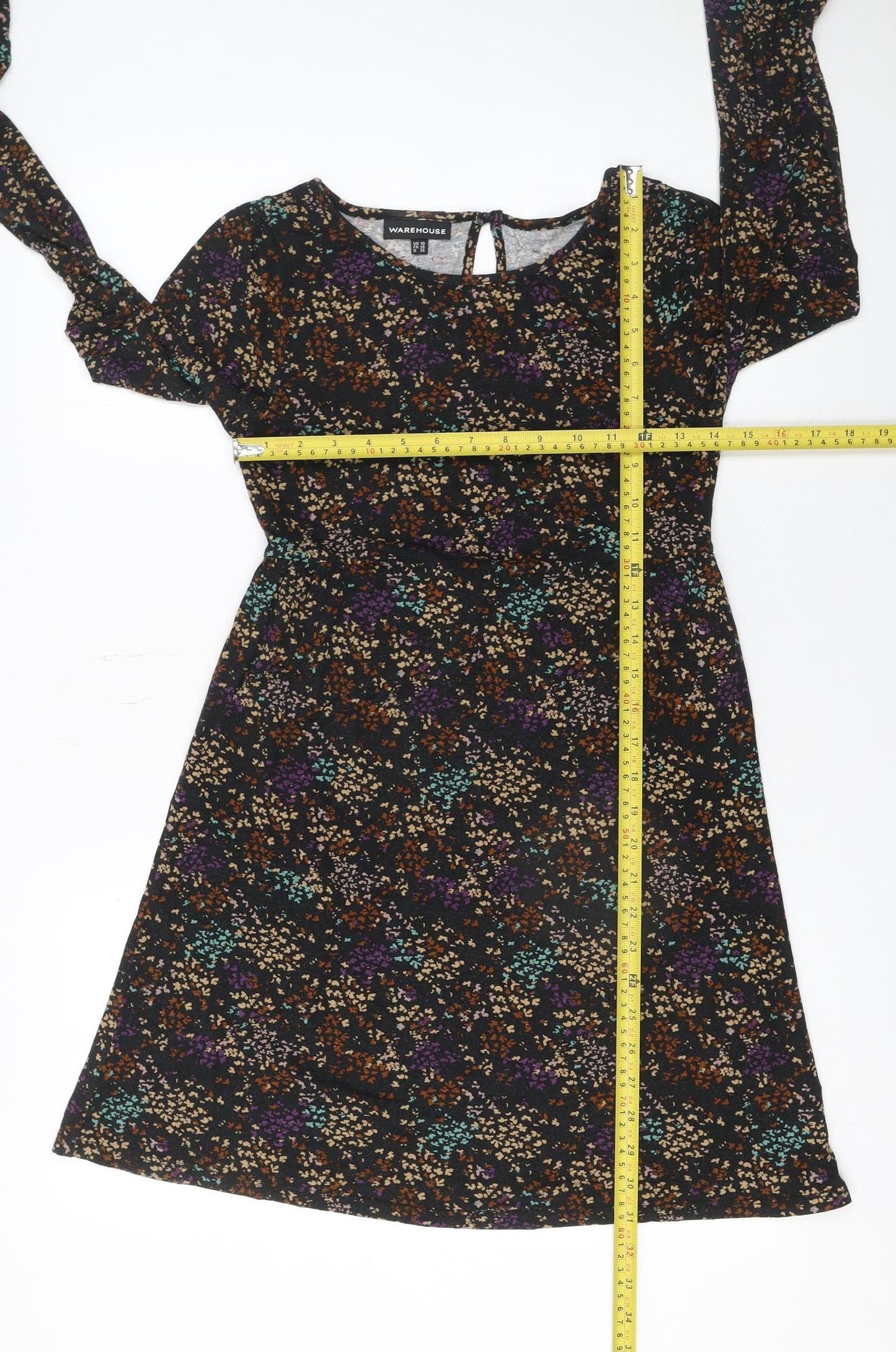 Womens UK Size 10 Warehouse A-Line Dress