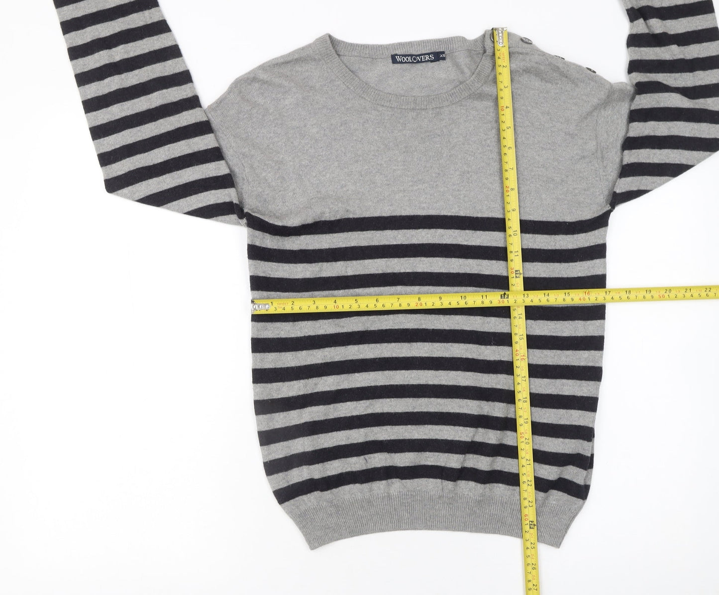 Womens UK Size XS Woolovers Grey Pullover Jumper
