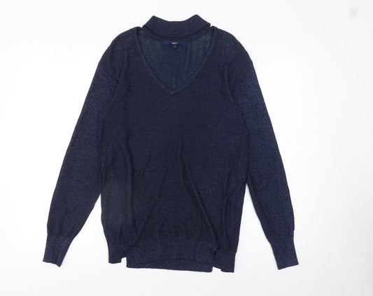 Womens UK Size 8 NEXT Blue Pullover Jumper