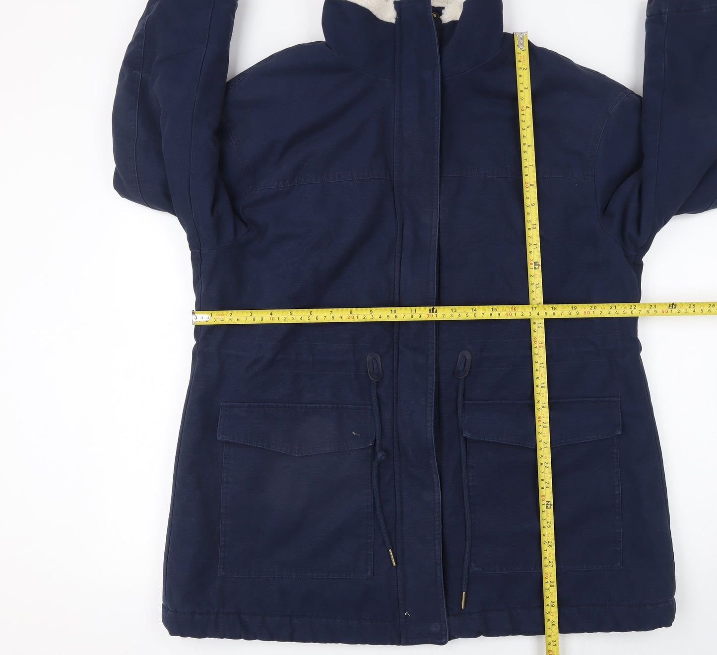 Womens UK Size 16 Marks and Spencer Blue Parka Coat