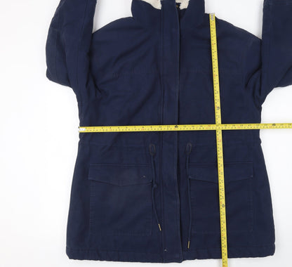 Womens UK Size 16 Marks and Spencer Blue Parka Coat