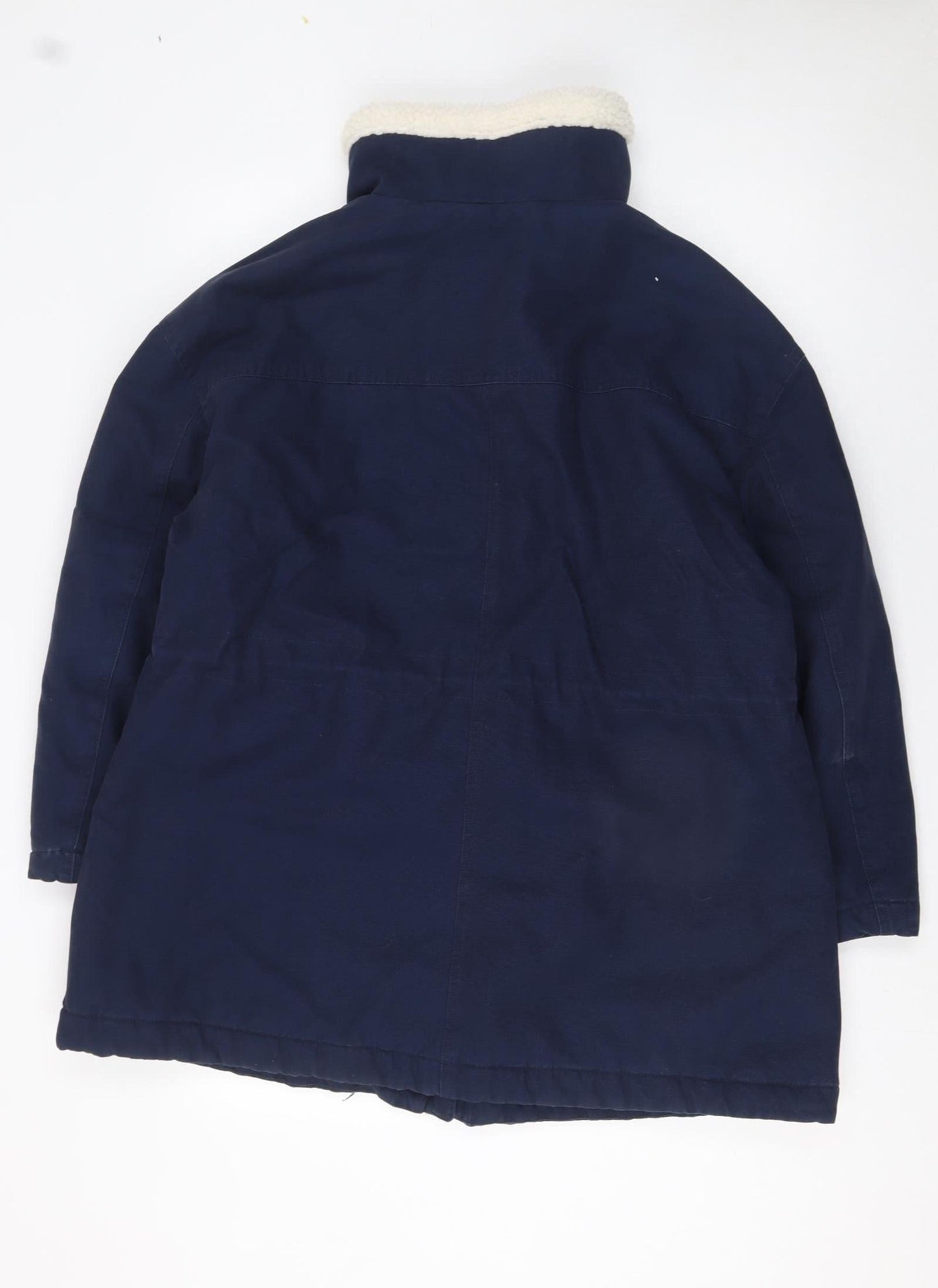 Womens UK Size 16 Marks and Spencer Blue Parka Coat