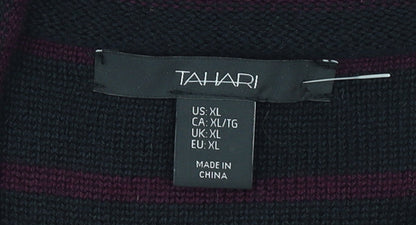 Womens UK Size XL Tahari Black Cardigan Jumper