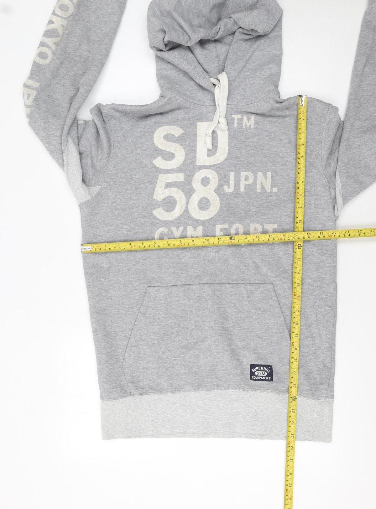 Mens UK Size L Superdry Grey Pullover Hoodie
