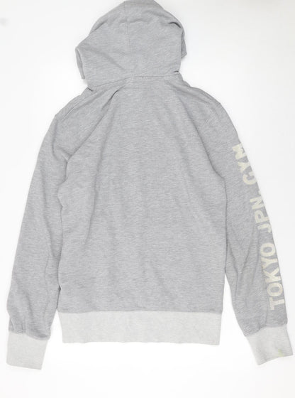 Mens UK Size L Superdry Grey Pullover Hoodie