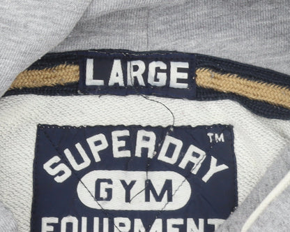 Mens UK Size L Superdry Grey Pullover Hoodie