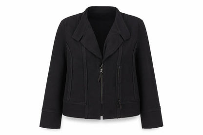 Womens UK Size XL Sandwich Black Basic Jacket