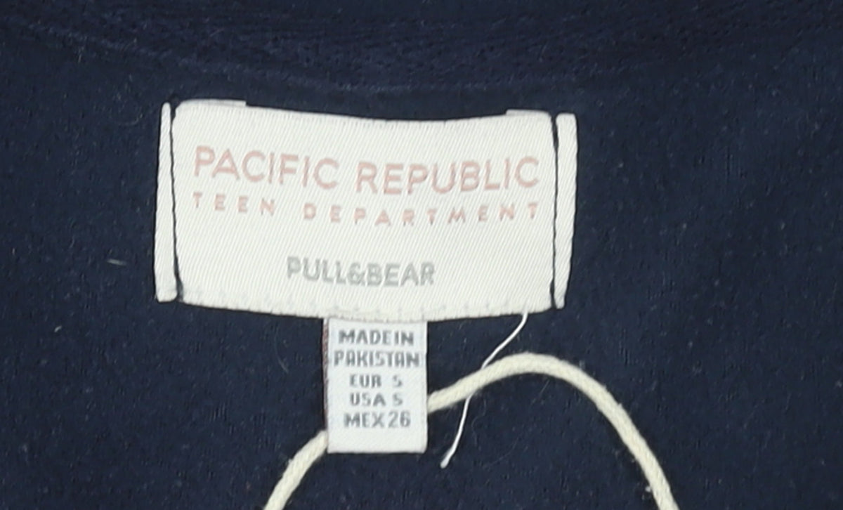 Teens UK Size S Pull&Bear Blue Pullover Sweatshirt