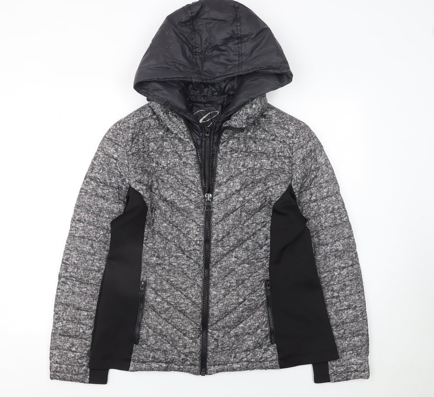 Womens UK Size L GUESS Grey Puffer Jacket