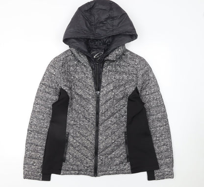 Womens UK Size L GUESS Grey Puffer Jacket