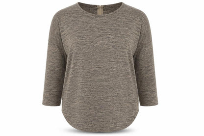 Womens UK Size L Quiz Brown Basic Blouse