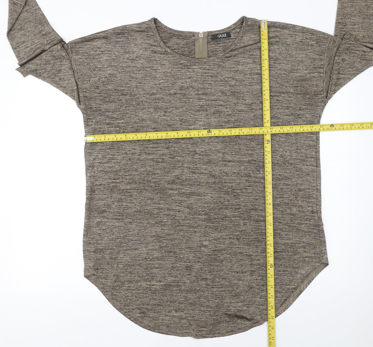 Womens UK Size L Quiz Brown Basic Blouse
