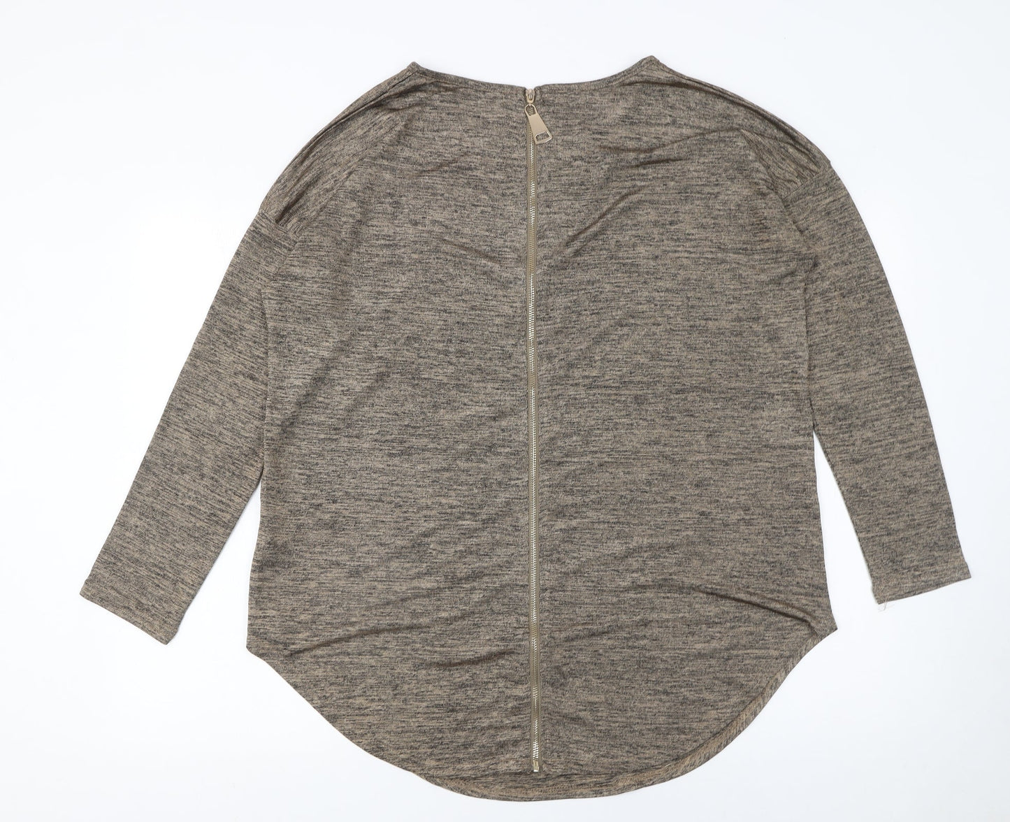 Womens UK Size L Quiz Brown Basic Blouse