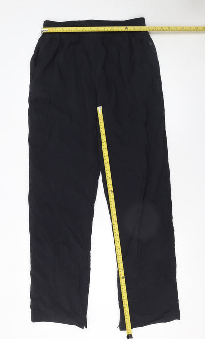 O'Neills Mens Black 2XL Nylon Straight Track Pants with Zips