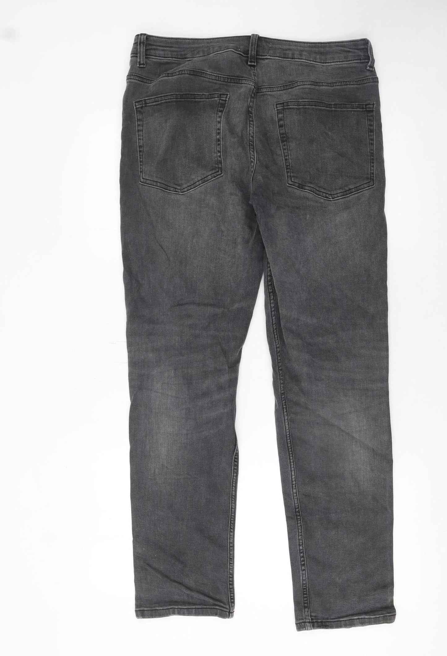 Mens UK Size 32 ASOS Design Regular Fit Straight Grey Jeans