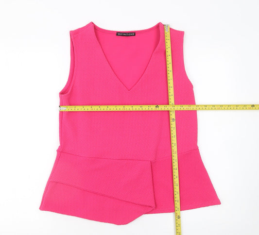 Womens UK Size 16 Definitions Pink Tunic Blouse