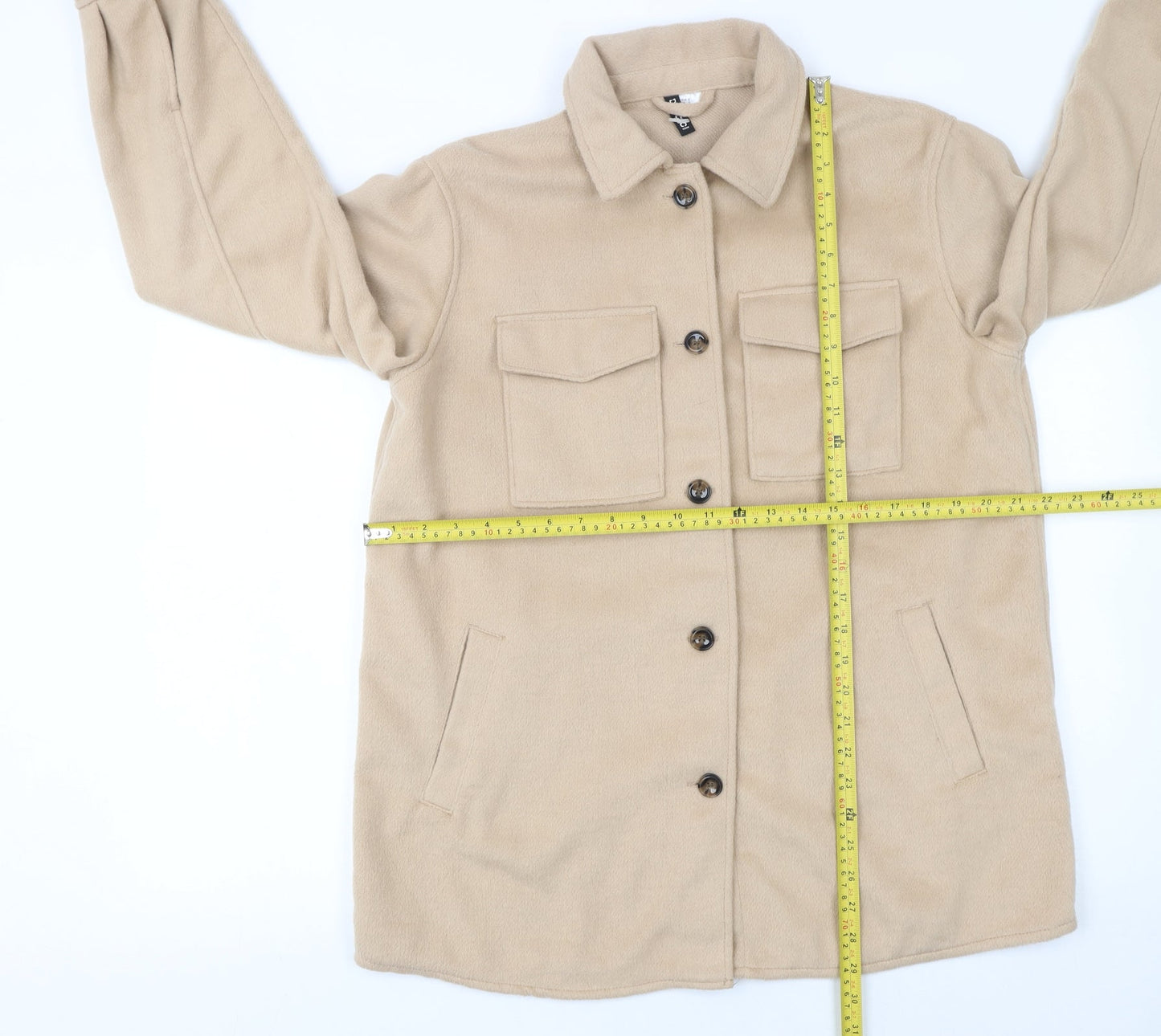 Womens UK Size S H&M Beige Basic Jacket