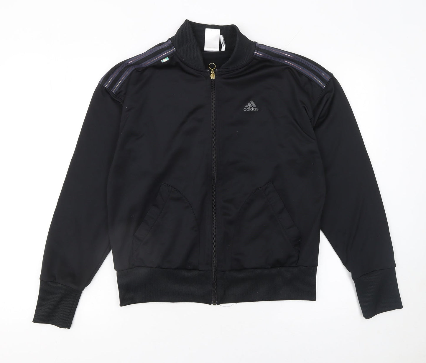 Womens UK Size S adidas Black Full Zip Sweatshirt