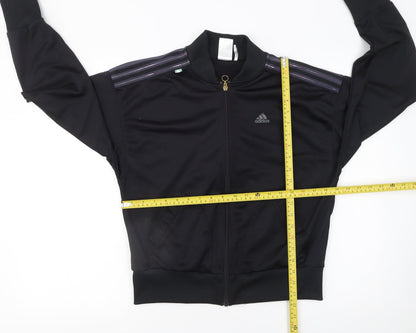 Womens UK Size S adidas Black Full Zip Sweatshirt