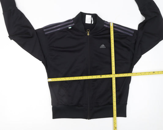 Womens UK Size S adidas Black Full Zip Sweatshirt