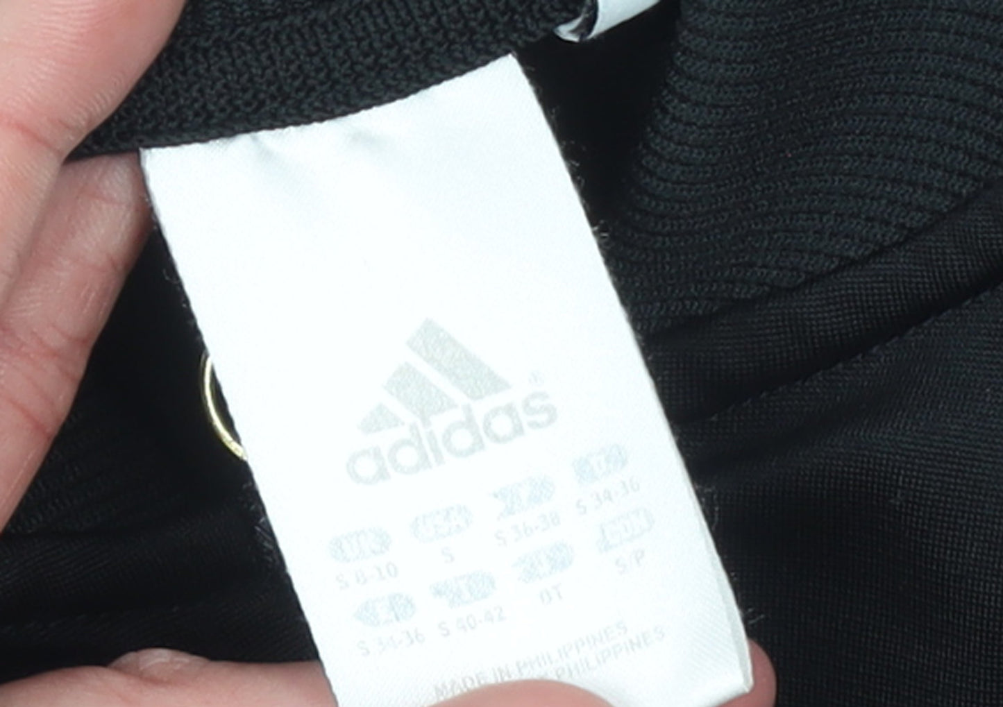 Womens UK Size S adidas Black Full Zip Sweatshirt