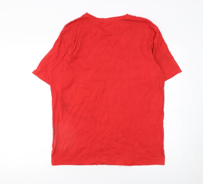 Mens UK Size 2XL Crosshatch Red  T-Shirt