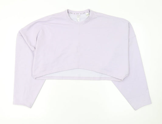 Womens UK Size M adidas Purple Pullover Sweatshirt