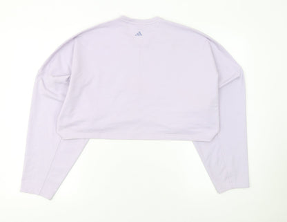 Womens UK Size M adidas Purple Pullover Sweatshirt