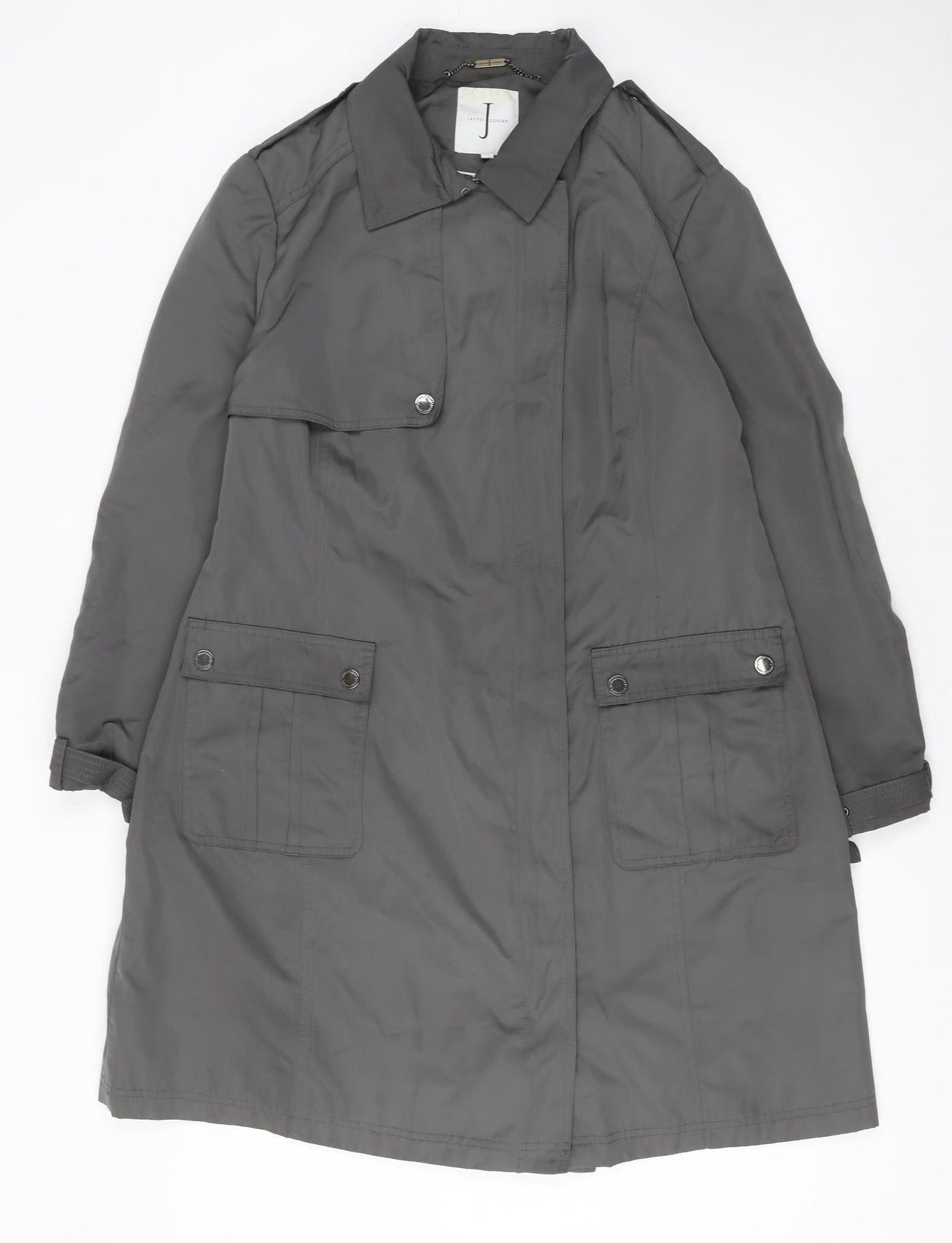 Womens UK Size 16 Debenhams Grey Trench Coat
