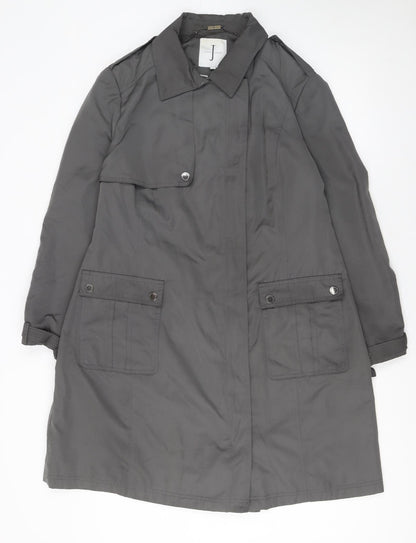 Womens UK Size 16 Debenhams Grey Trench Coat