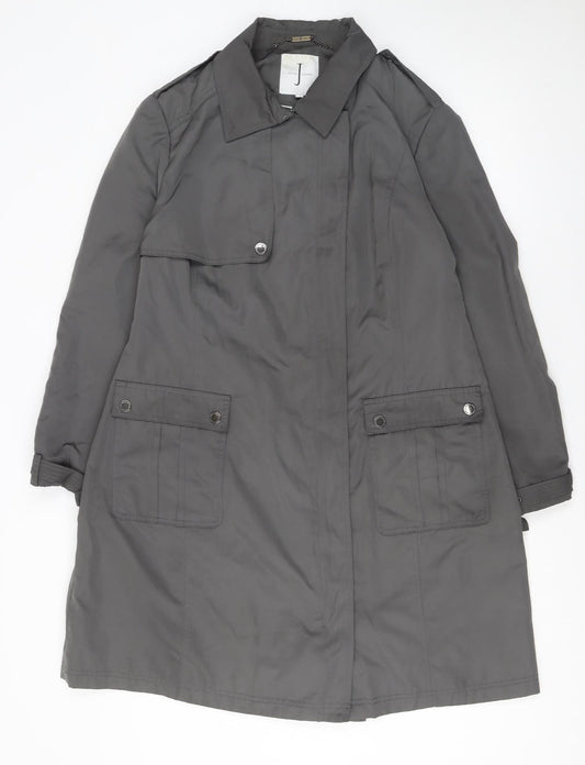 Womens UK Size 16 Debenhams Grey Trench Coat