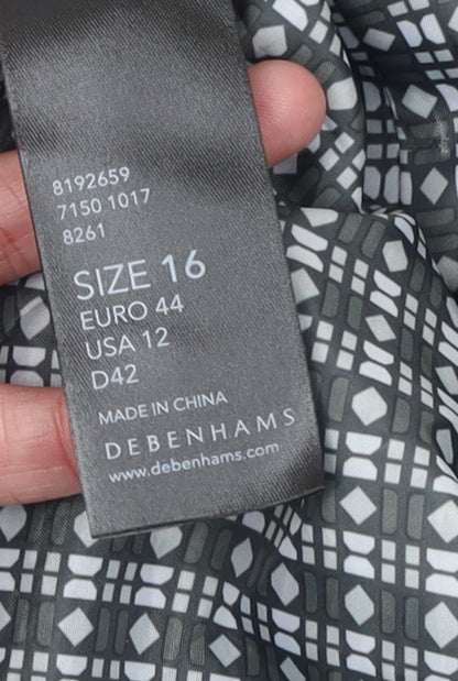 Womens UK Size 16 Debenhams Grey Trench Coat