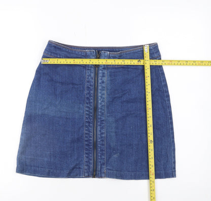 Womens UK Size 10 H&M Straight & Pencil Denim Skirt