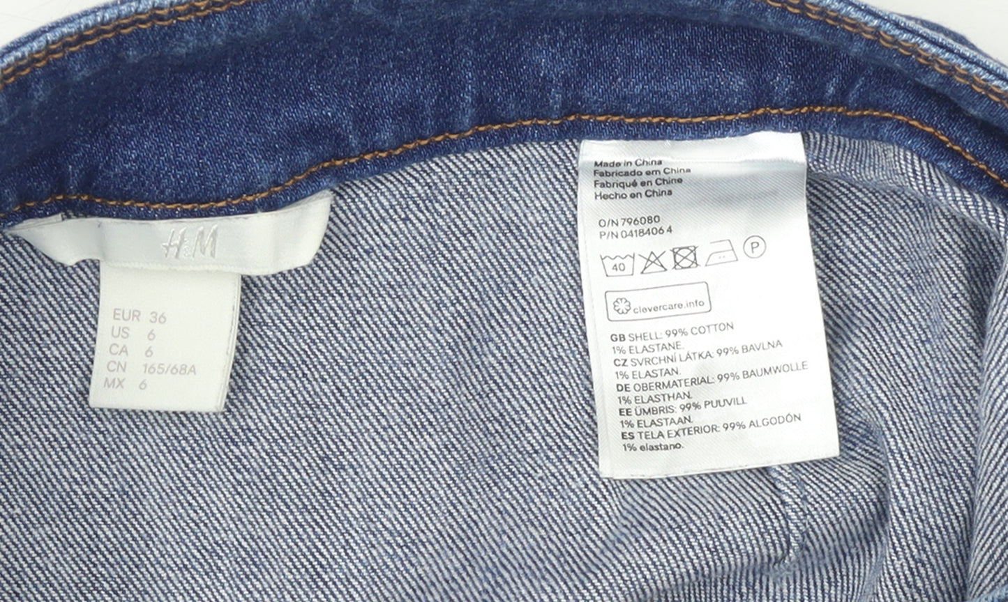 Womens UK Size 10 H&M Straight & Pencil Denim Skirt