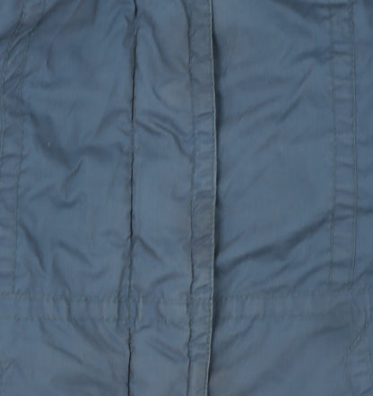 Womens UK Size 10 H&M Blue Parka Coat