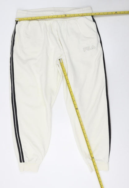 Womens UK Size 3XL FILA Regular Fit Sweatpants White Trousers