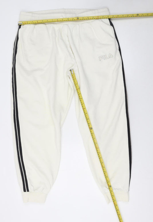Womens UK Size 3XL FILA Regular Fit Sweatpants White Trousers