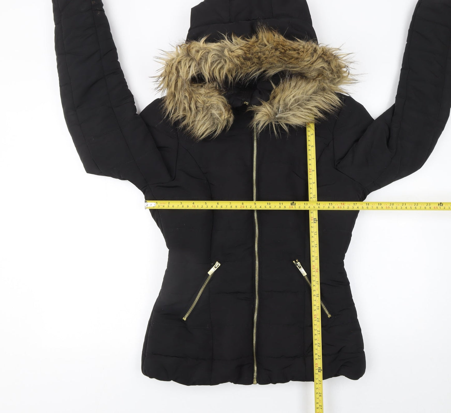 Womens UK Size 8 H&M Black Puffer Jacket