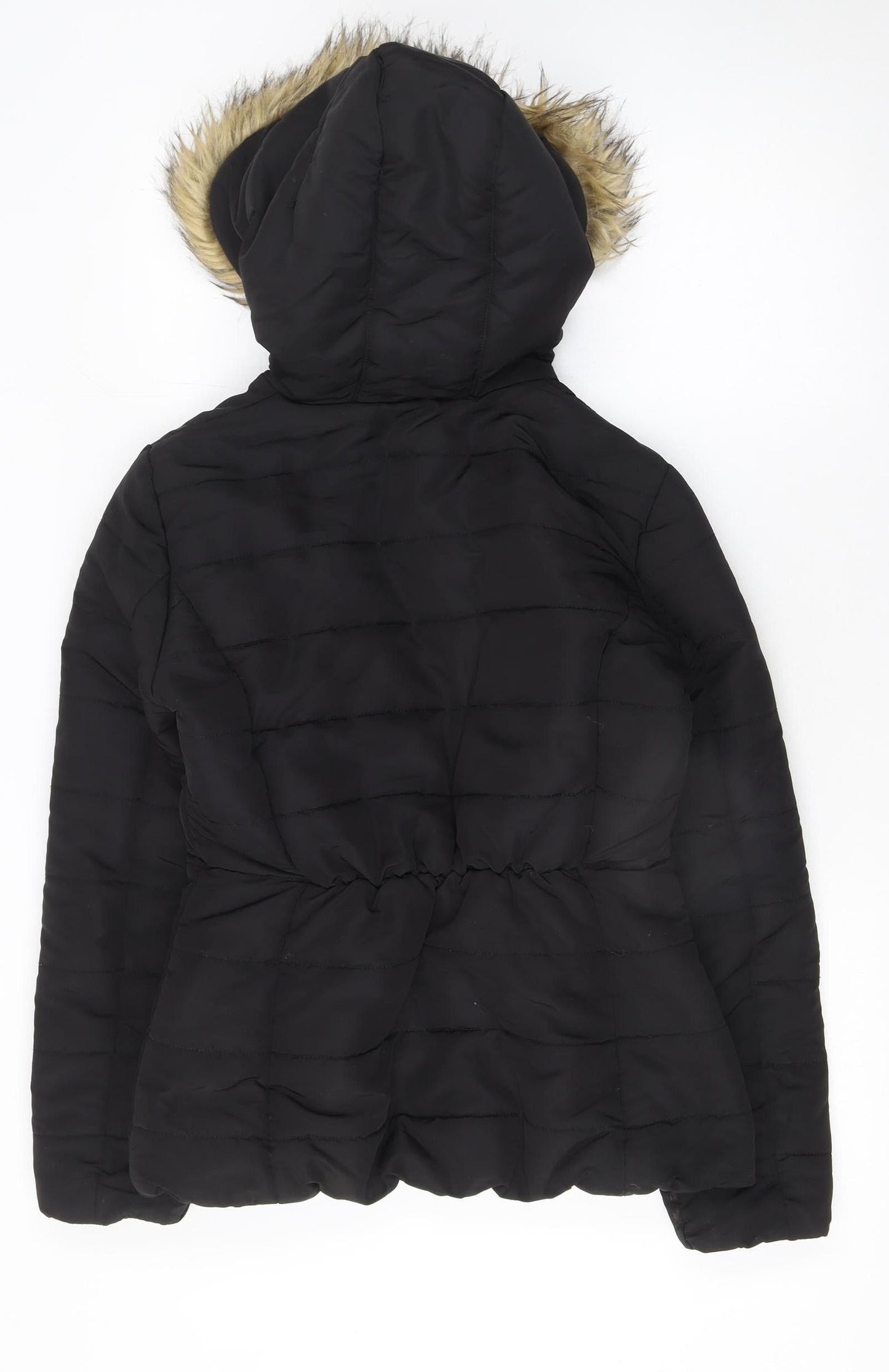 Womens UK Size 8 H&M Black Puffer Jacket