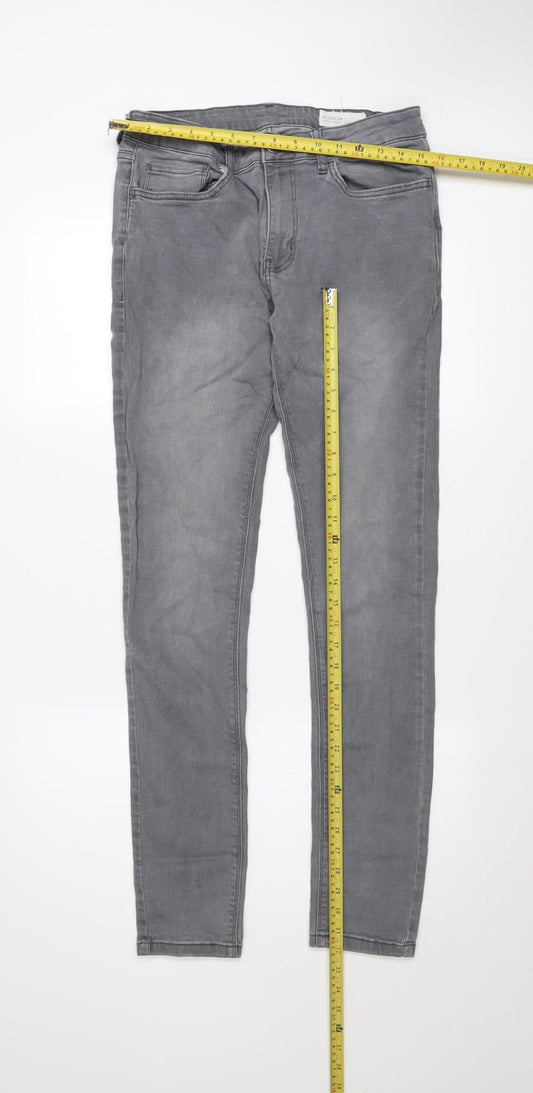 Mens UK Size M denim co Slim Fit Skinny Grey Jeans