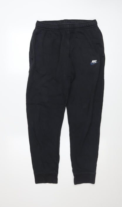 Mens UK Size M Nike Regular Fit Jogger Black Trousers
