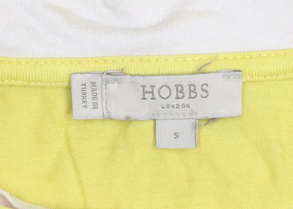 Womens UK Size S Hobbs Yellow Basic T-Shirt
