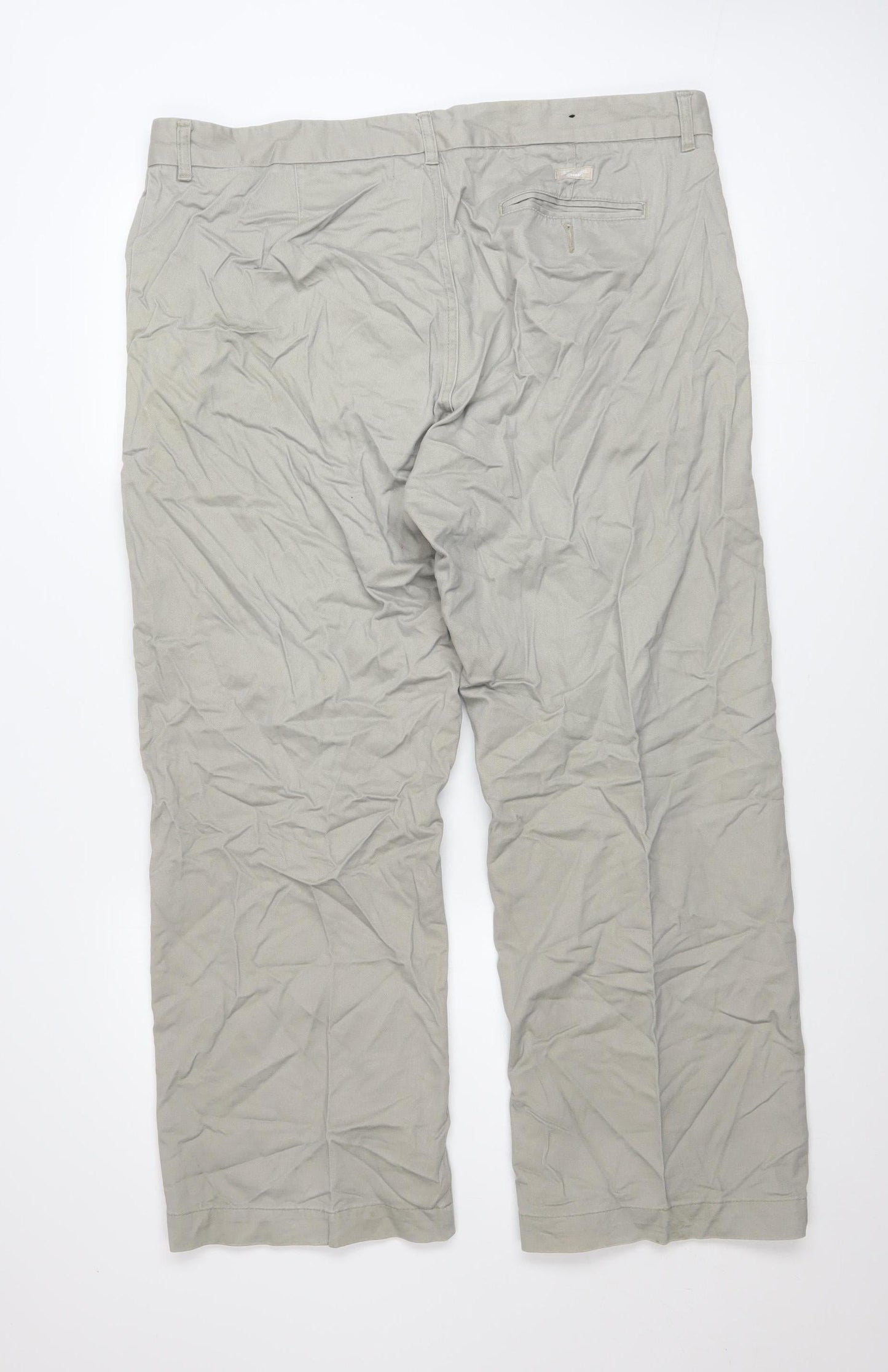 Mens UK Size L Cedarwood State Regular Fit Chino Beige Trousers