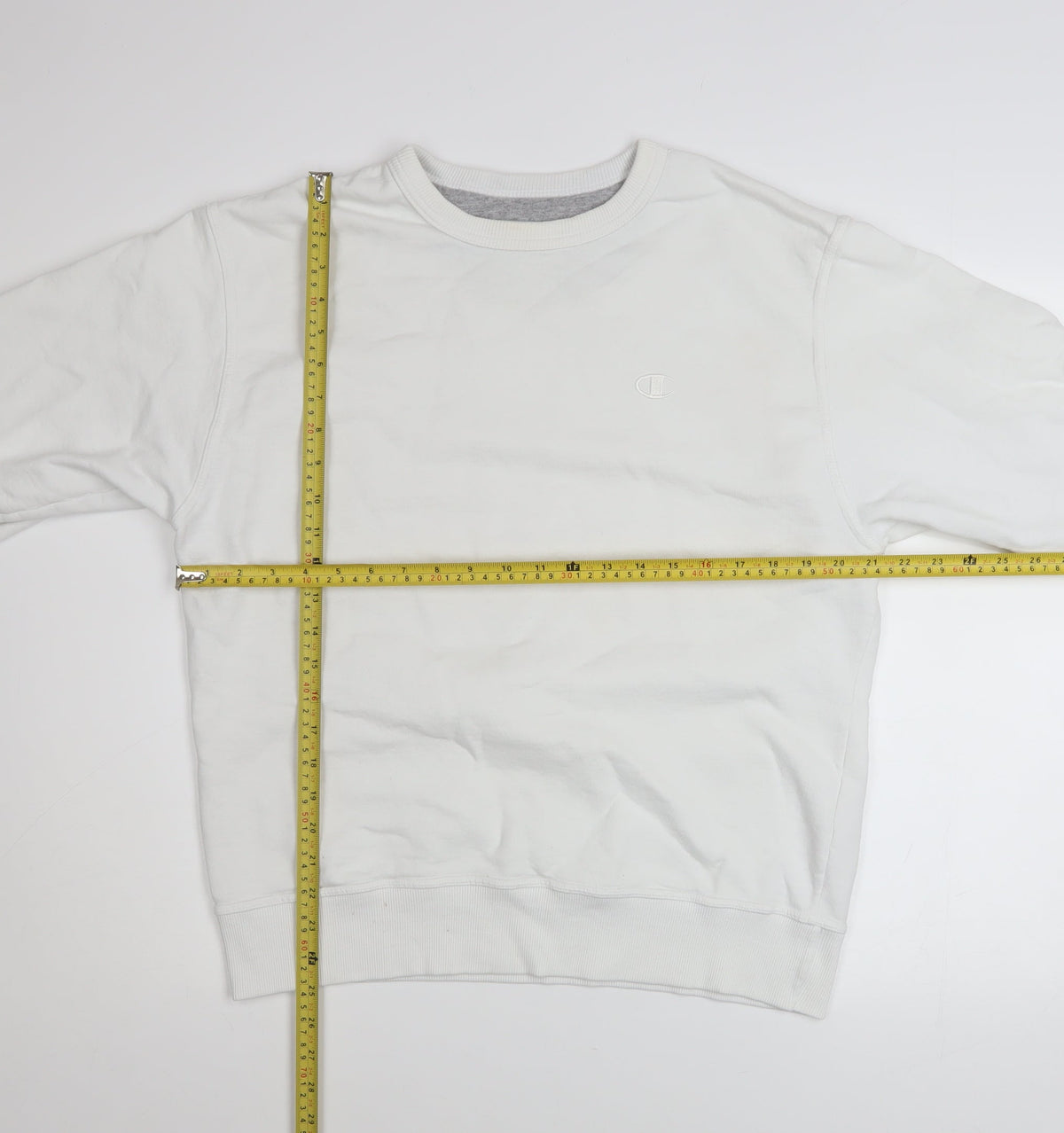 Mens UK Size M Champion White Pullover Sweatshirt