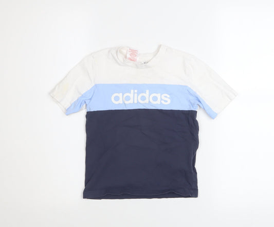 Boys UK Size 6-7 Years adidas Multicoloured Basic T-Shirt