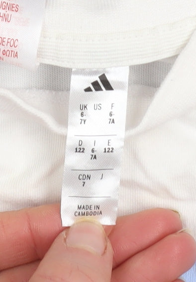 Boys UK Size 6-7 Years adidas Multicoloured Basic T-Shirt