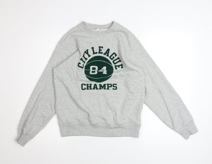 Uniqlo Boys Grey City League Champs Pullover Sweatshirt 13 Years