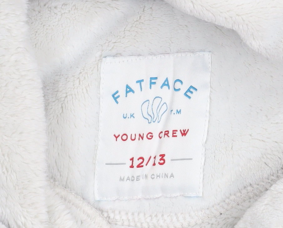 Girls UK Size 12-13 Years FatFace White Pullover Hoodie