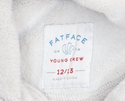 Girls UK Size 12-13 Years FatFace White Pullover Hoodie